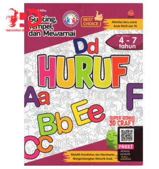 Buku Huruf (Gunting, Tempel dan Mewarnai)