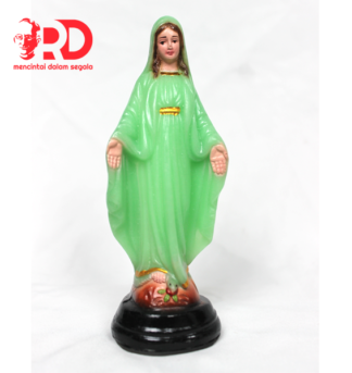 Patung Bunda Maria Tangan Terbuka Fospor 15 CM