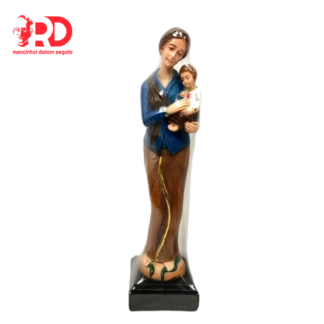 Patung Maria Bunda Jawa Kebaya Biru 25 cm