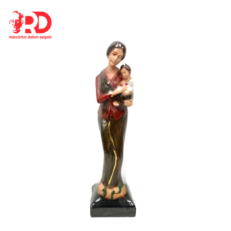 Patung Maria Bunda Jawa Kebaya Merah uk 25 cm